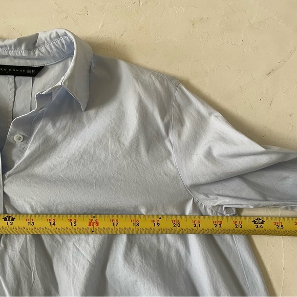 Zara High Low Shirt Dress Light Blue Size XS - Picture 4 of 6